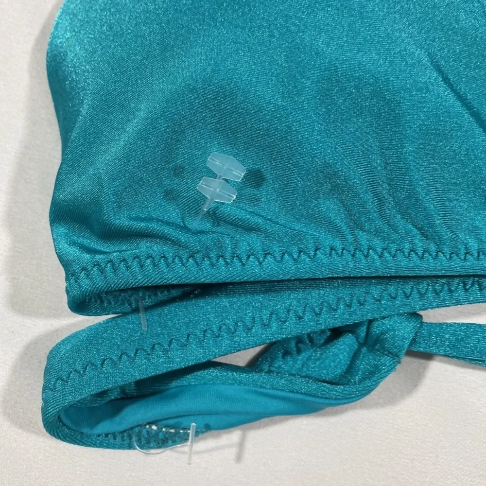 NEW $68 Becca‎ Shimmer Wrap Bikini Top In Arcadia [ SZ Large ]